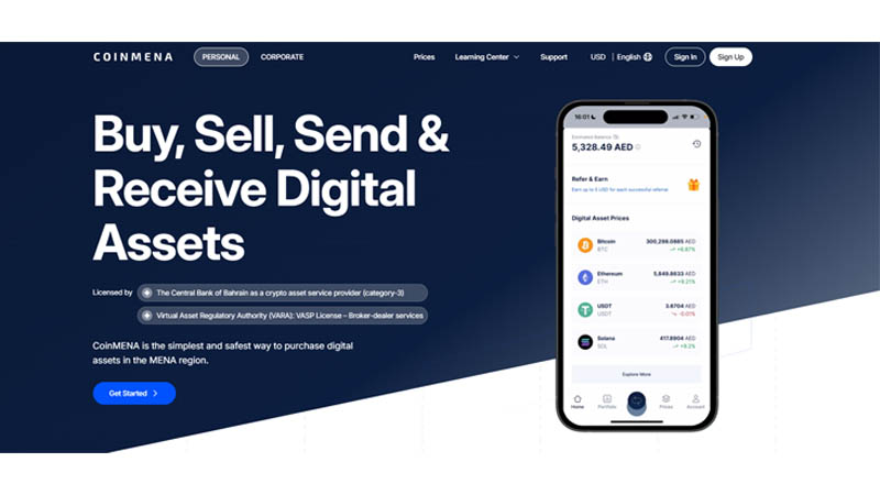 CoinMENA website